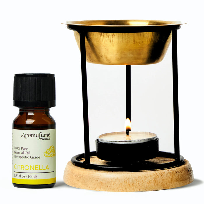 Citronella Pure Essential Oil & Burner Bundle