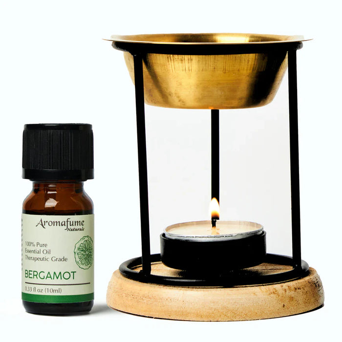 Bergamot Pure Essential Oil & Burner Bundle