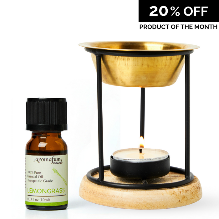 Lemongrass Pure Essential Oil & Burner Bundle