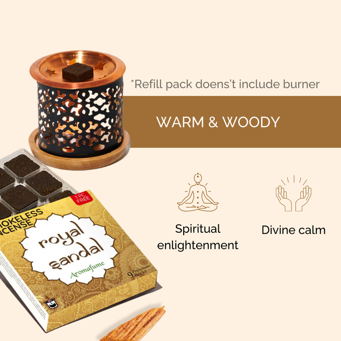 Royal Sandal Incense Bricks Refill Pack