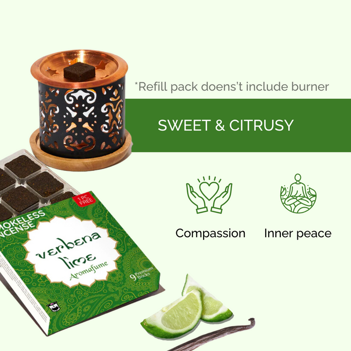 Verbena Lime Incense Bricks Refill Pack