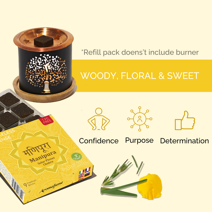 3rd - Solar Plexus Chakra Incense Bricks Refill Pack